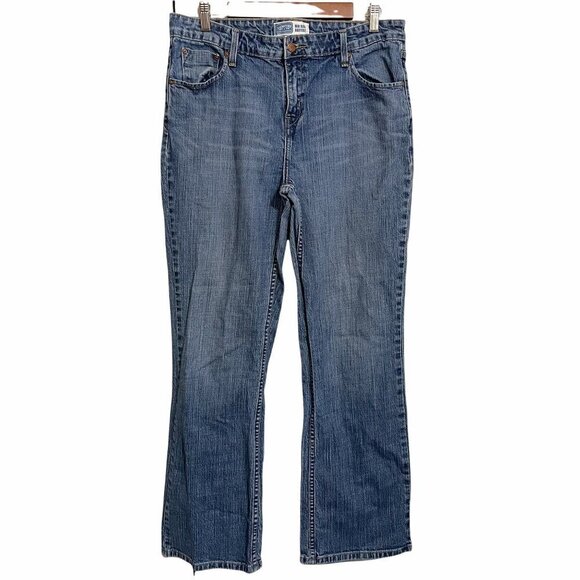 Levi's Women's Mid Rise Boot Cut Medium Wash Denim Blue Jeans Size 14 Medium - Picture 1 of 9